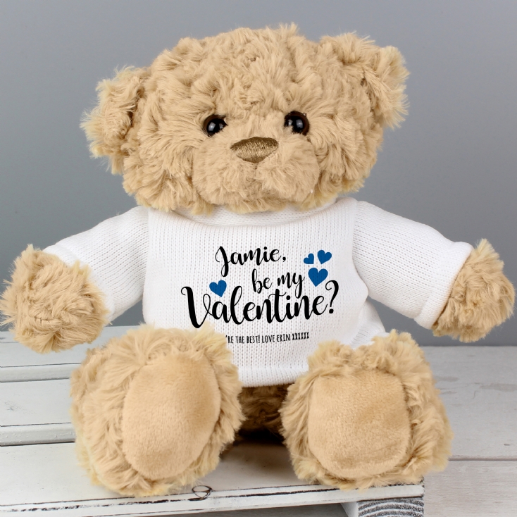 Personalised Be My Valentine Teddy Bear