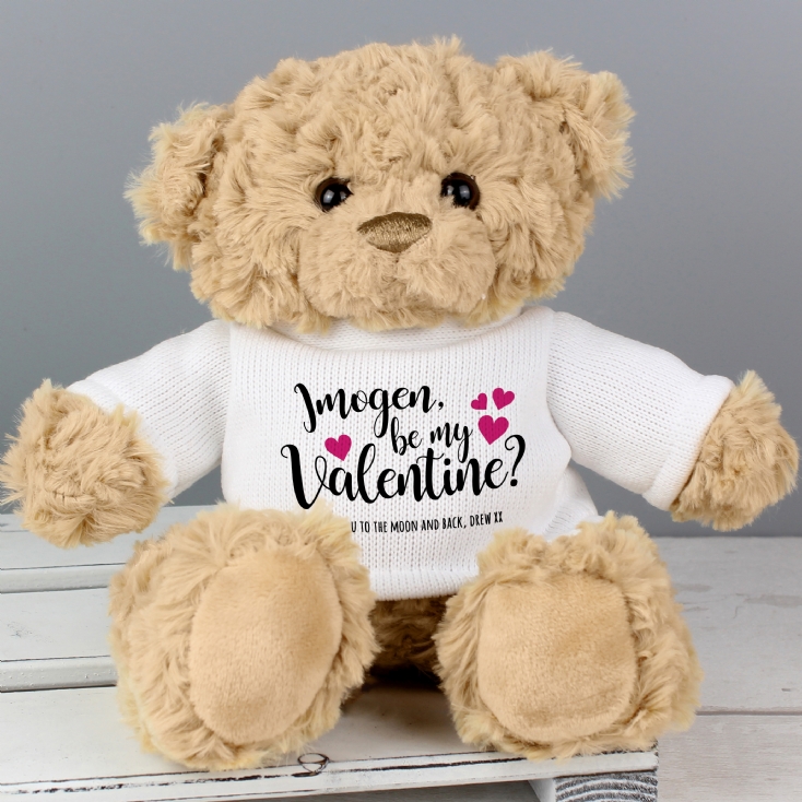 Personalised Be My Valentine Teddy Bear