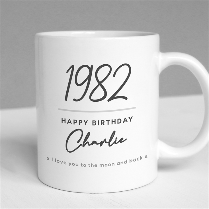 Classy 40th Birthday Year Personalised Mug