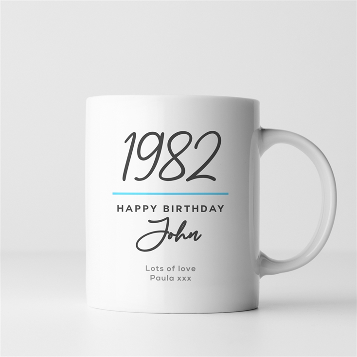 Classy 40th Birthday Year Personalised Mug