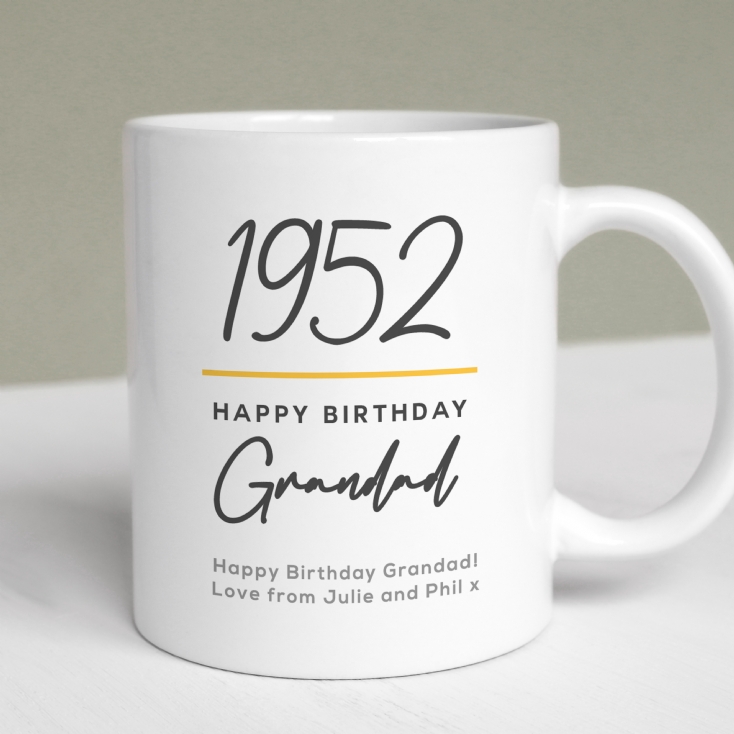 Personalised Classy 70th Birthday Year Mug