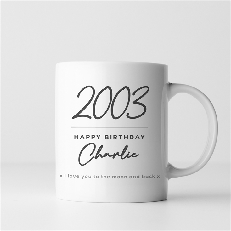 Personalised Classy Special Birthday Year Mug