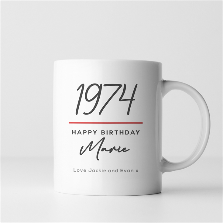 Personalised Classy Special Birthday Year Mug