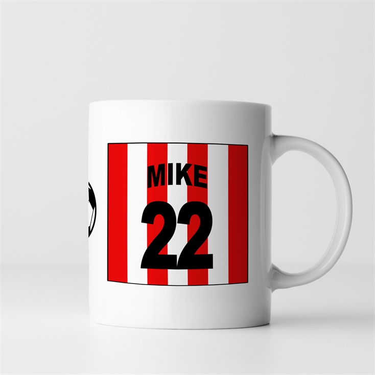 Personalised Football Shirt Strip Mug
