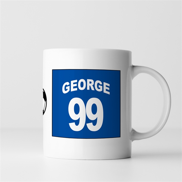 Personalised Football Shirt Strip Mug