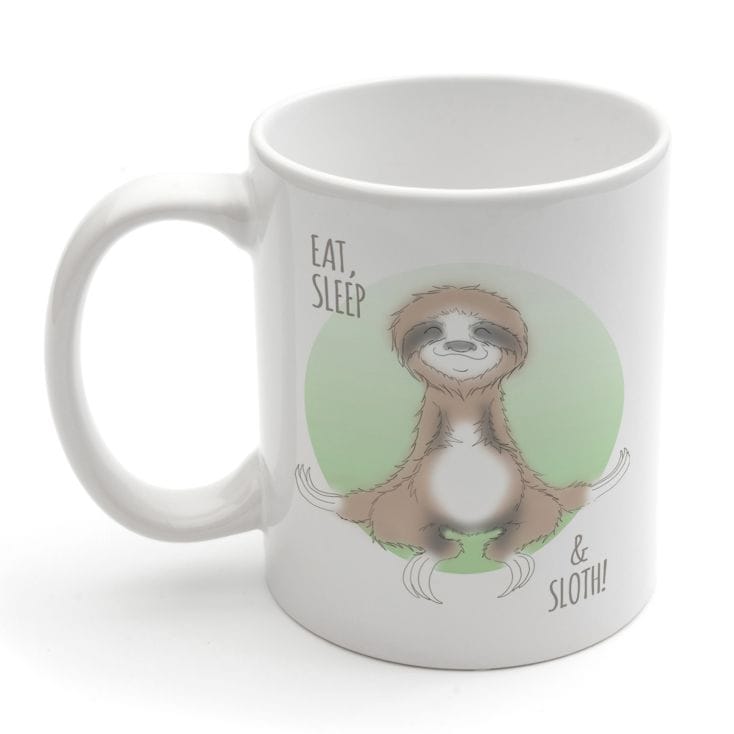 chilled out sloth mug