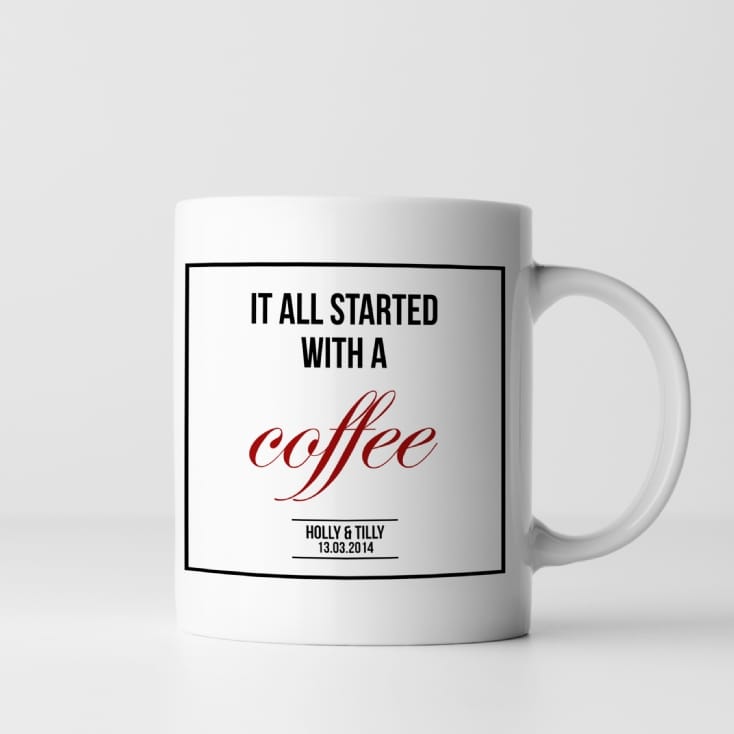 'It All Started With A' Personalised Mug