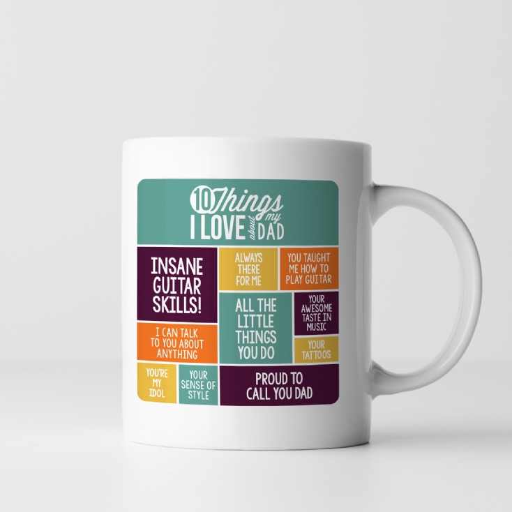 Personalised 10 Things I Love About My Dad Mug