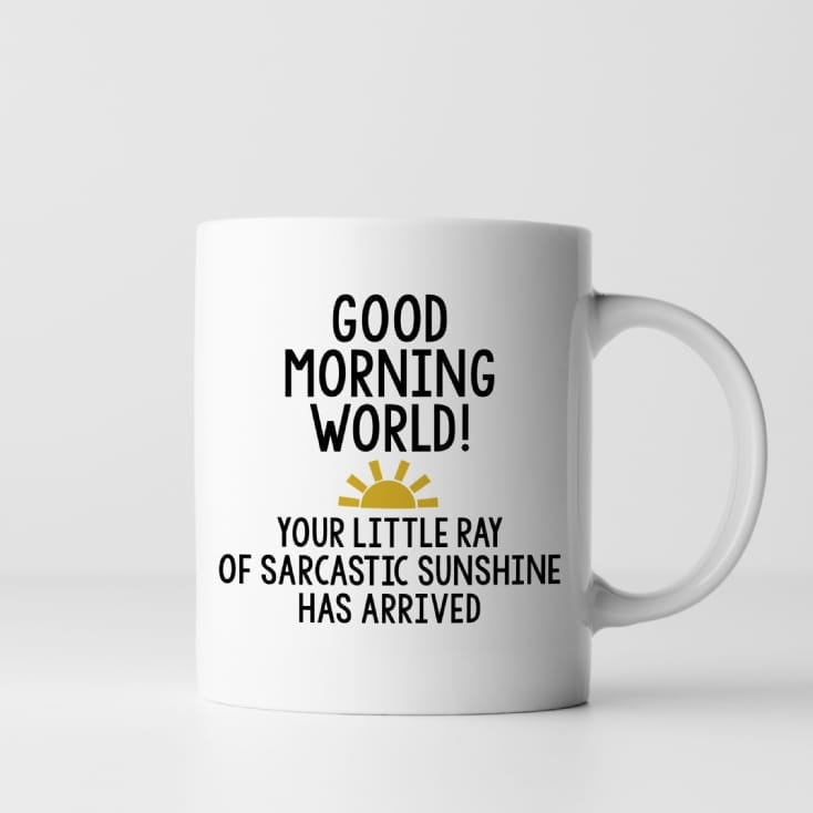 Good Morning World Sarcastic Mug