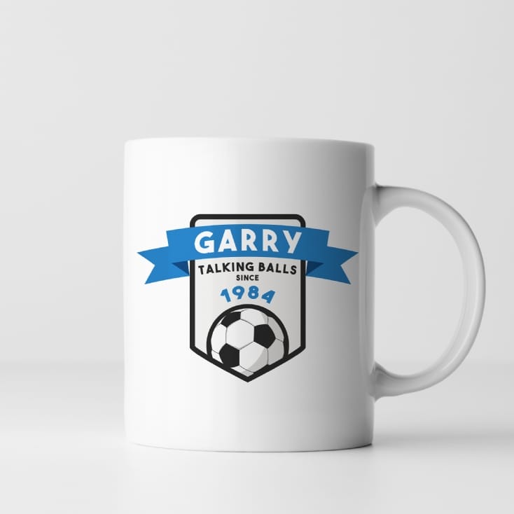 Personalised "Talking Balls" Football Year Mug