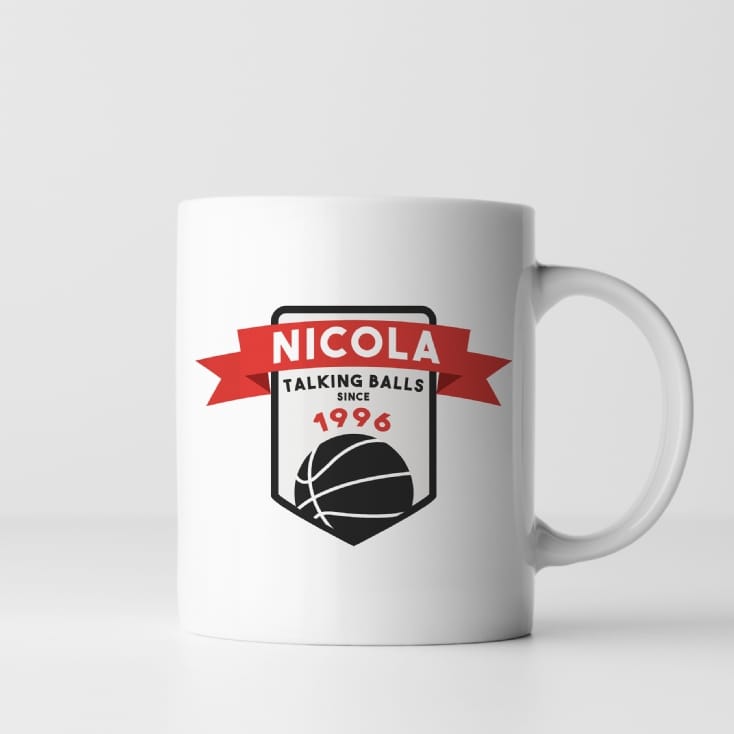 Personalised "Talking Balls" Basketball Year Mug