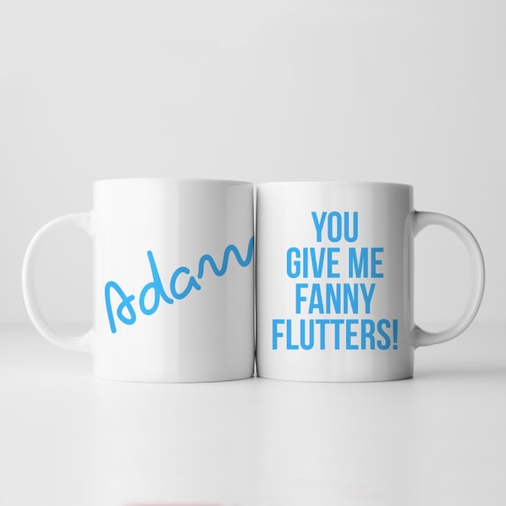 Personalised You Give Me Flutters! Mug
