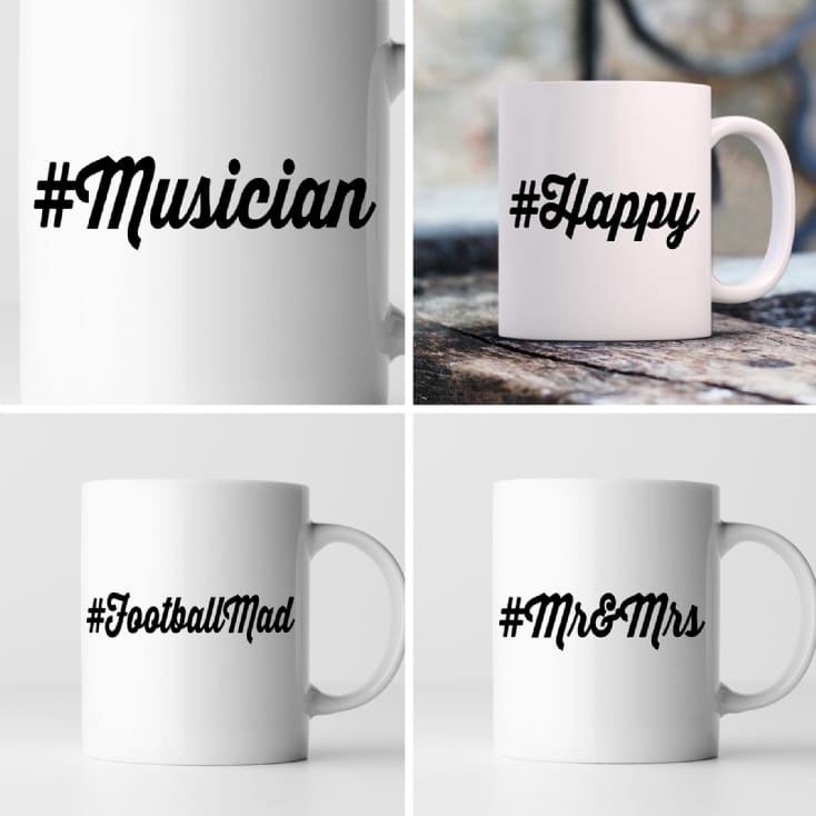 Personalised Hashtag Mug Find Me A Gift