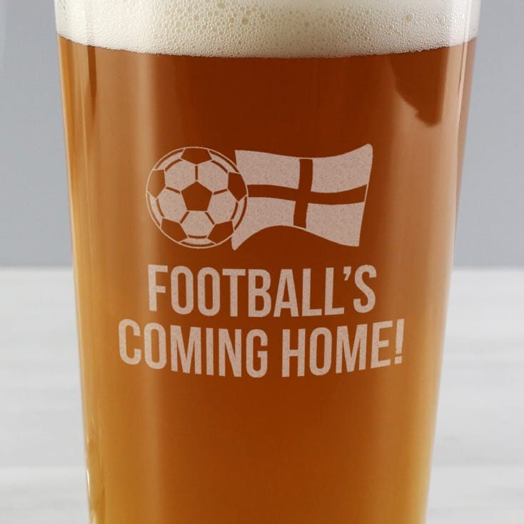 Football's Coming Home Beer Glass