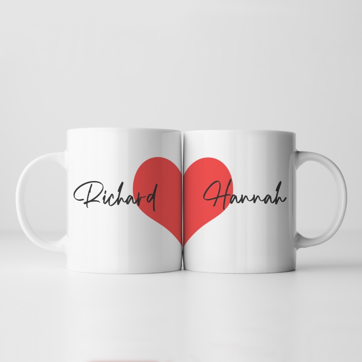 Personalised Love Heart Mug