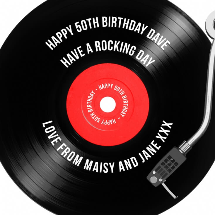 Personalised 50th Birthday Poster | Retro Record | Find Me A Gift