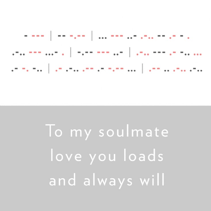 Personalised Morse Code Poster