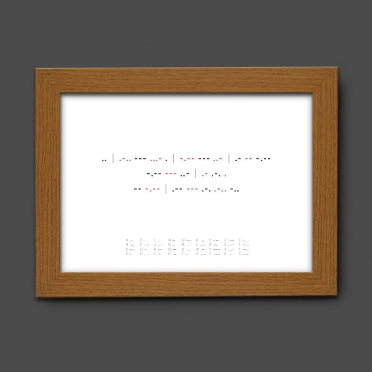 Personalised Morse Code Poster