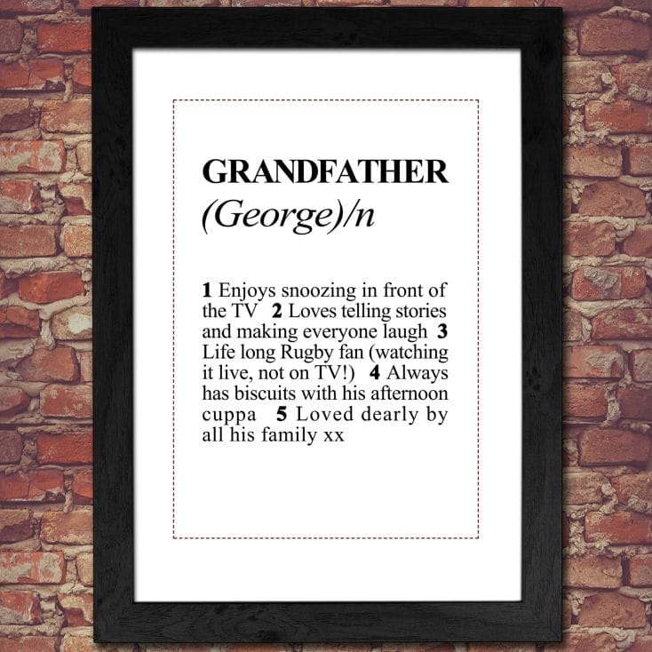 Personalised Grandad Definition Print