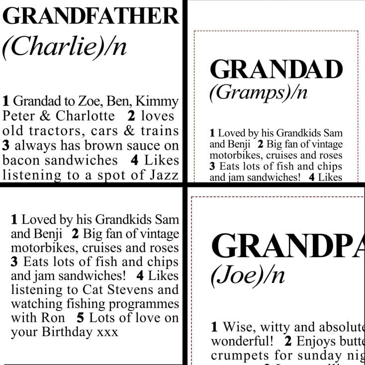 Personalised Grandad Definition Print
