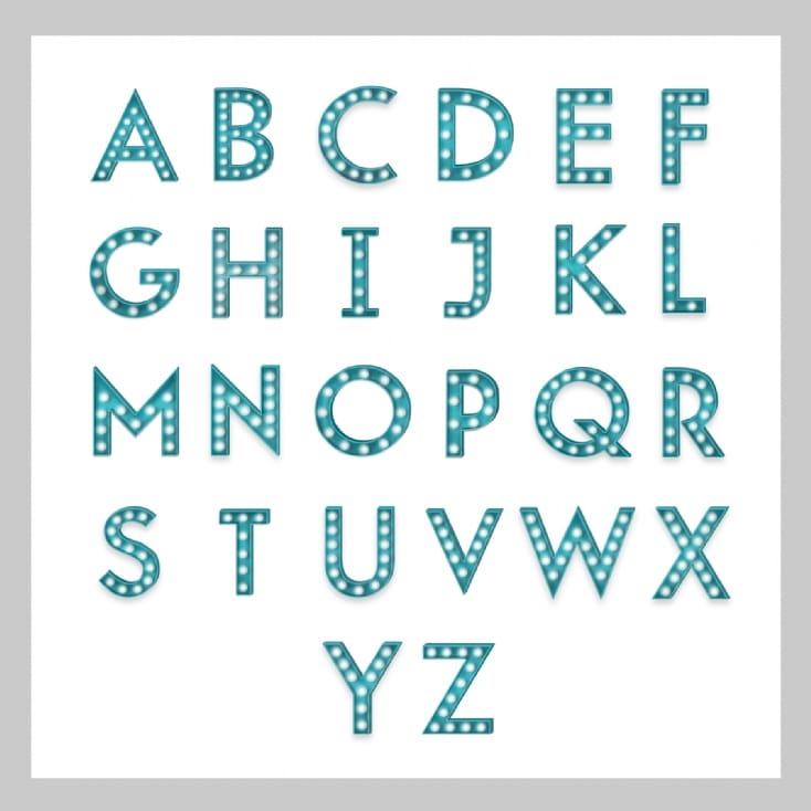 Marquee Letter Print