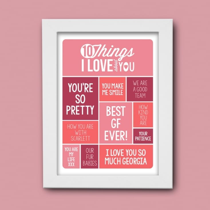 Personalised 10 Things I Love About You Poster