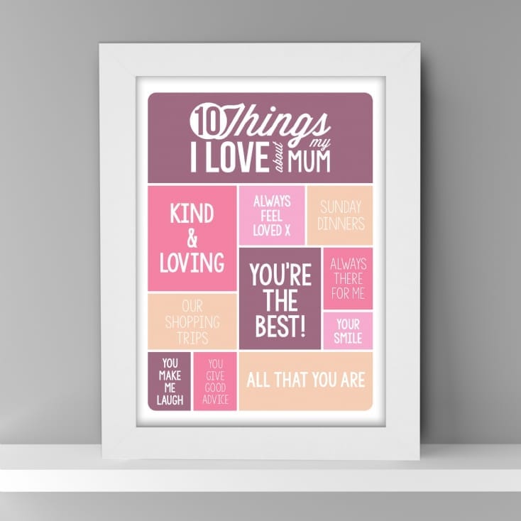 10 Things I Love About My Mum Poster
