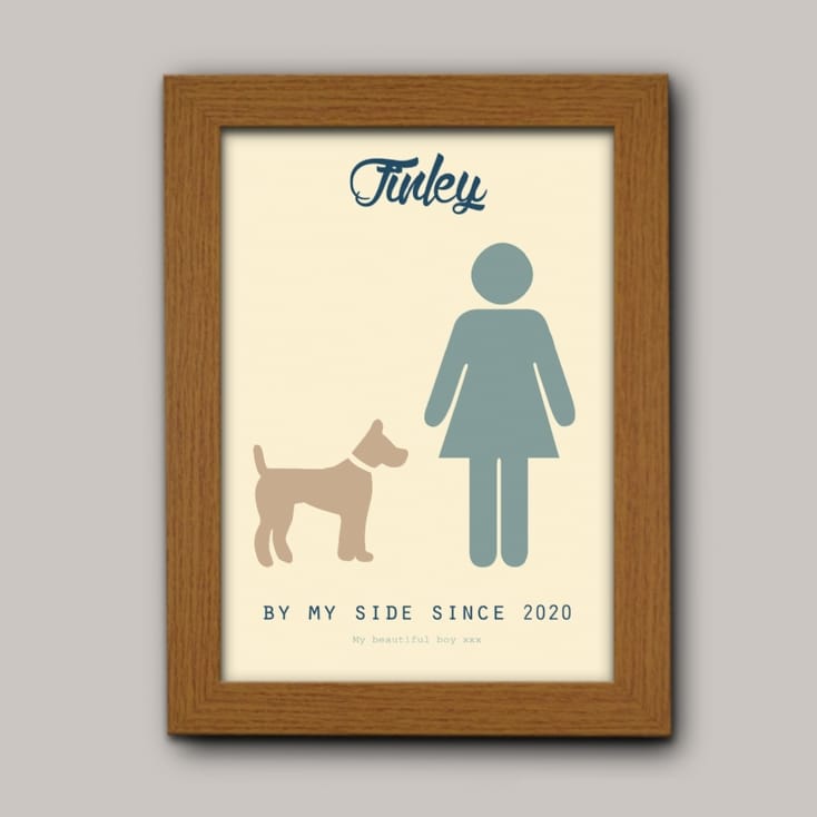 Pet By My Side Personalised Print