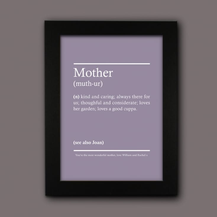 Personalised Mum Definition Poster