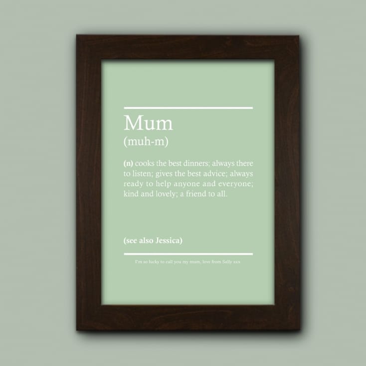 Personalised Mum Definition Poster
