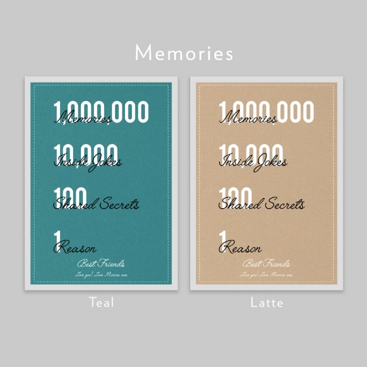 Personalised Friendship Prints - Sentimental Quotes
