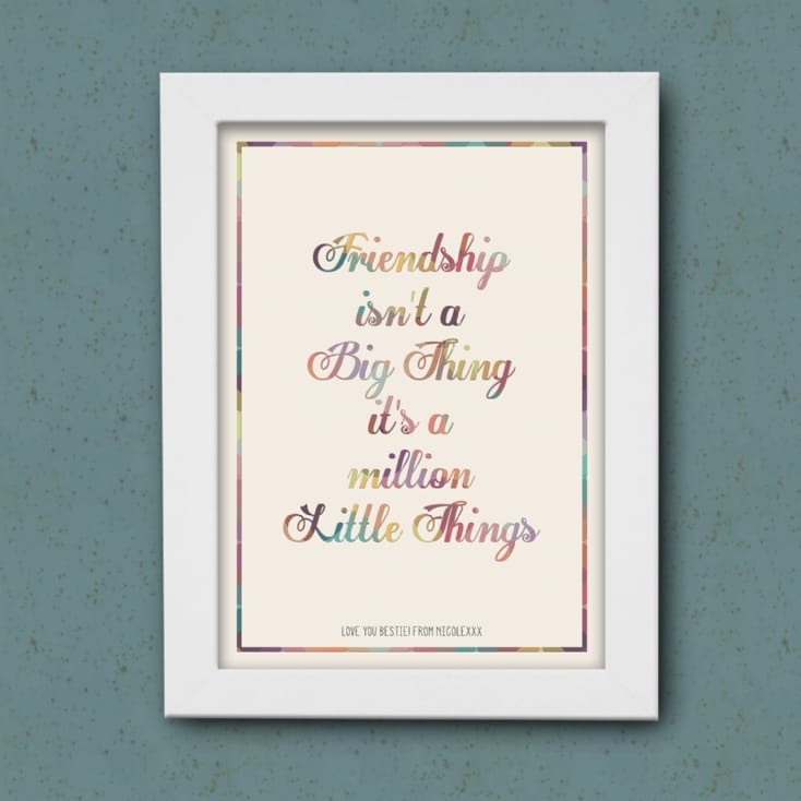 Personalised Sentimental Quote Friendship Print Find Me A Gift