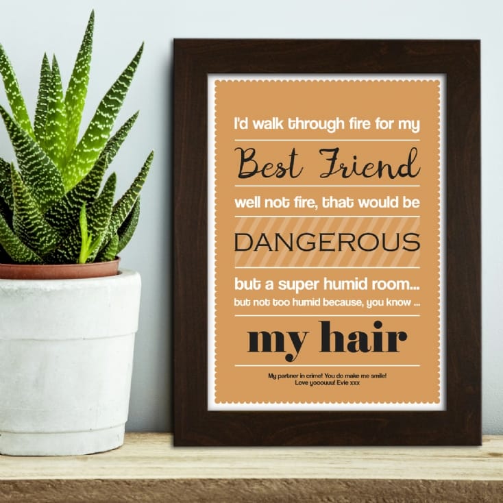 Personalised Funny Friendship Quote Poster | Find Me A Gift