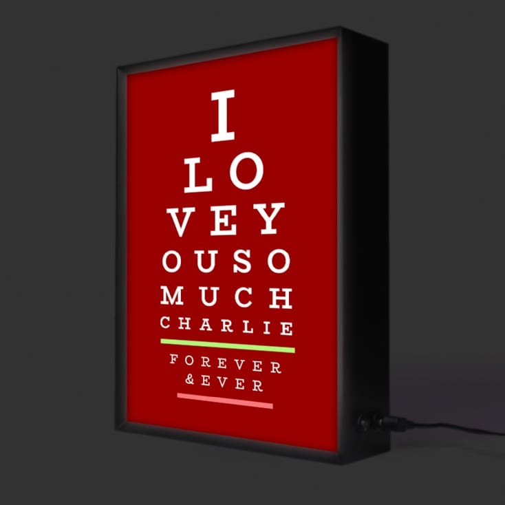 Eye Test Personalised Light Box
