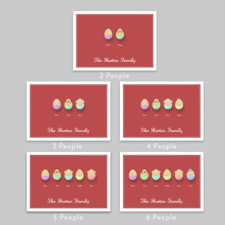 Personalised Egg Family Poster