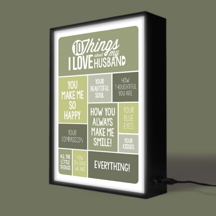 10 Things I Love About My Husband Light Box