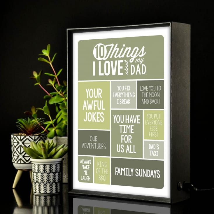 10 Things I Love About Dad Light Box