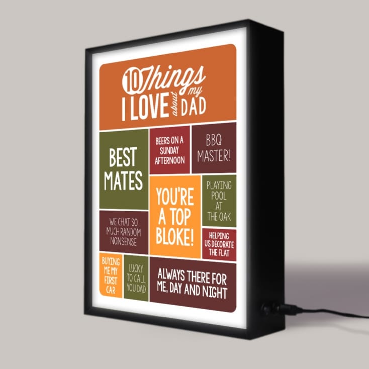 10 Things I Love About Dad Light Box