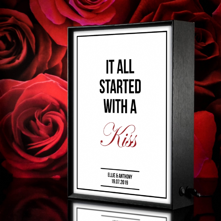 'It all Started With A' Personalised Light Box