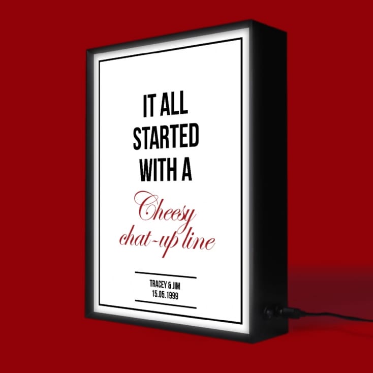 'It all Started With A' Personalised Light Box