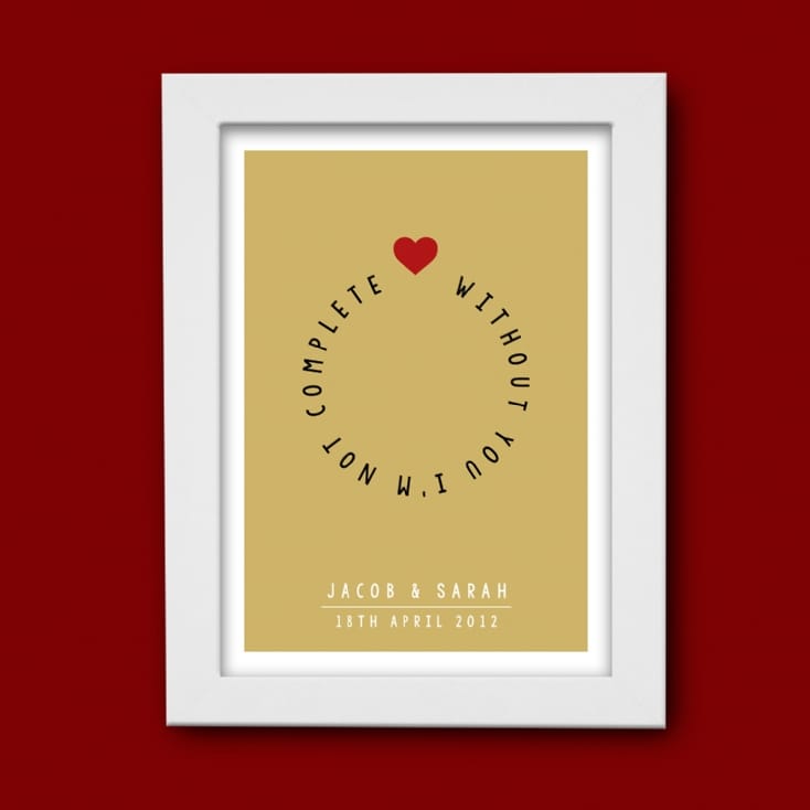 Personalised Circle of Love Couple Print