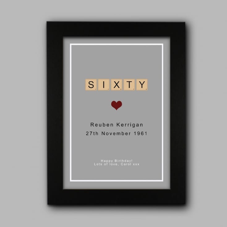 Personalised 60th Tiles Poster