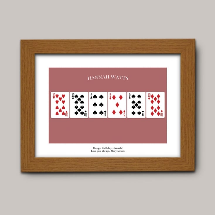 Personalised 50th Playing Card Poster