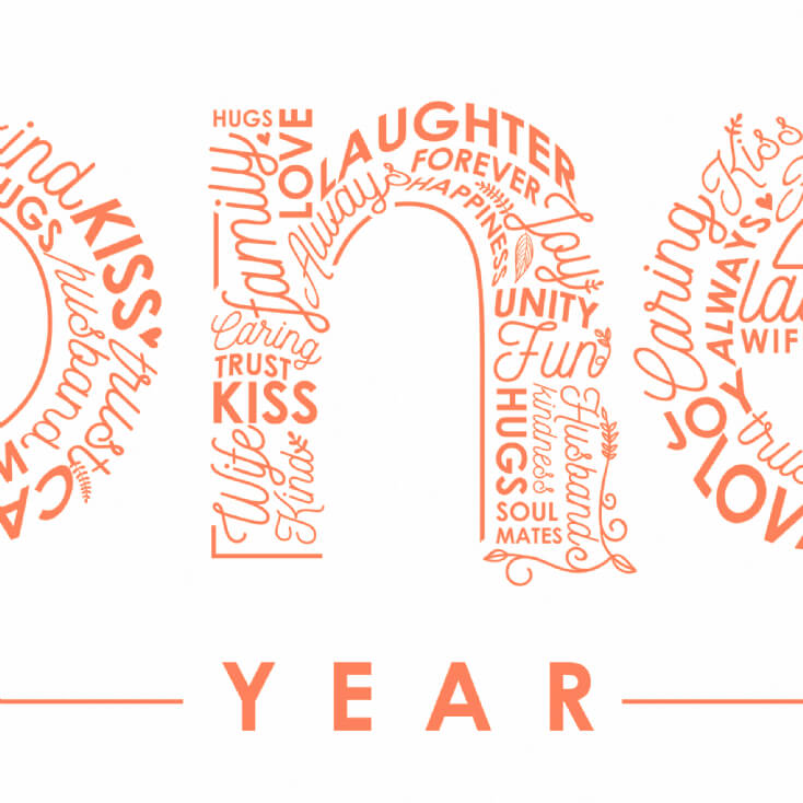 Personalised First Anniversary Poster