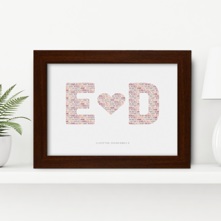 Personalised Couples Letter Poster