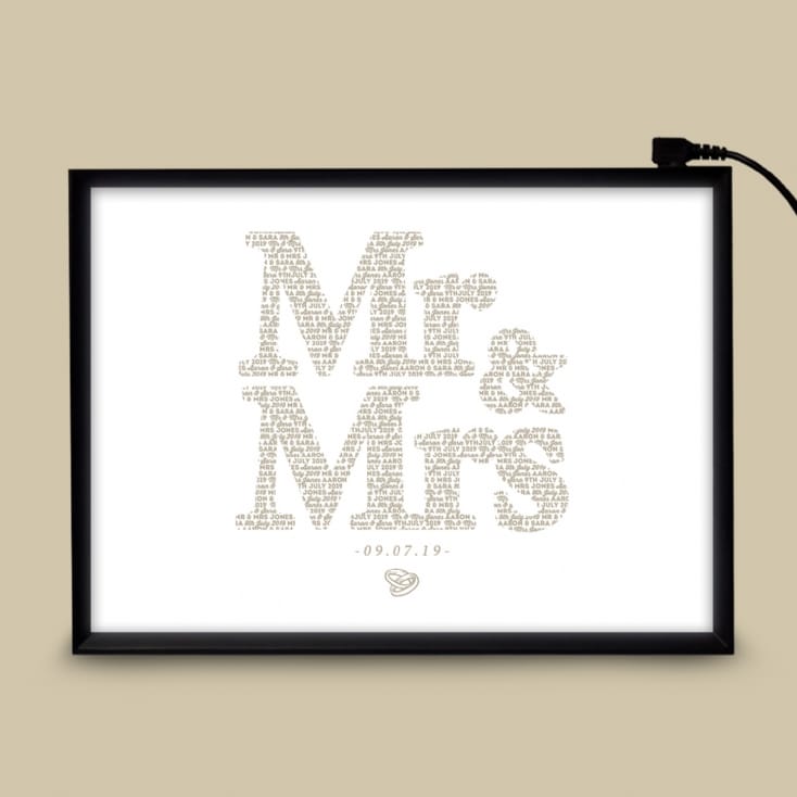 Personalised Mr and Mrs Lightbox