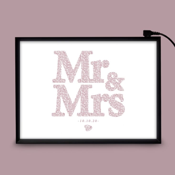 Personalised Mr and Mrs Lightbox