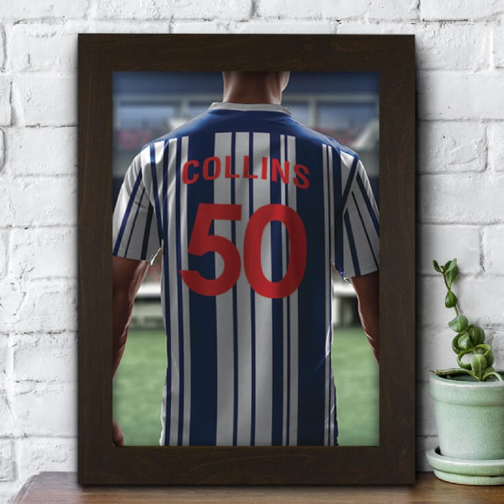 Personalised Football Shirt Wall Print