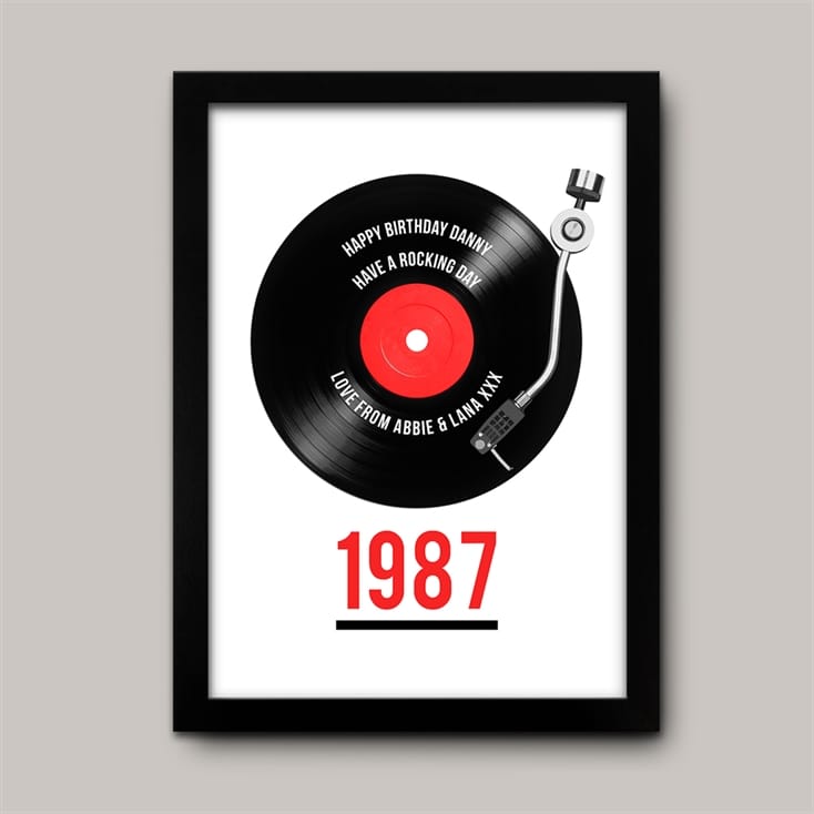 Personalised Retro Record Print