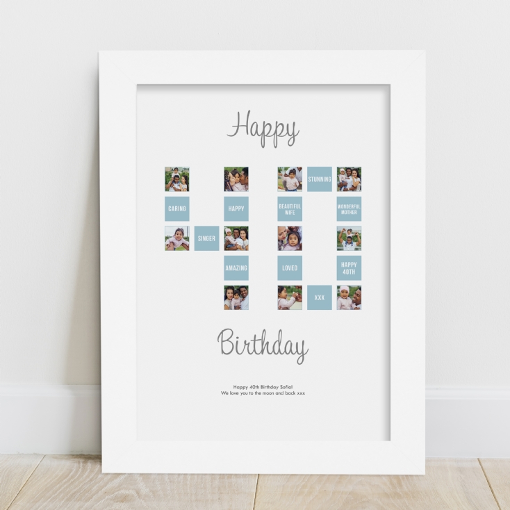 Personalised 40th Special Birthday Print